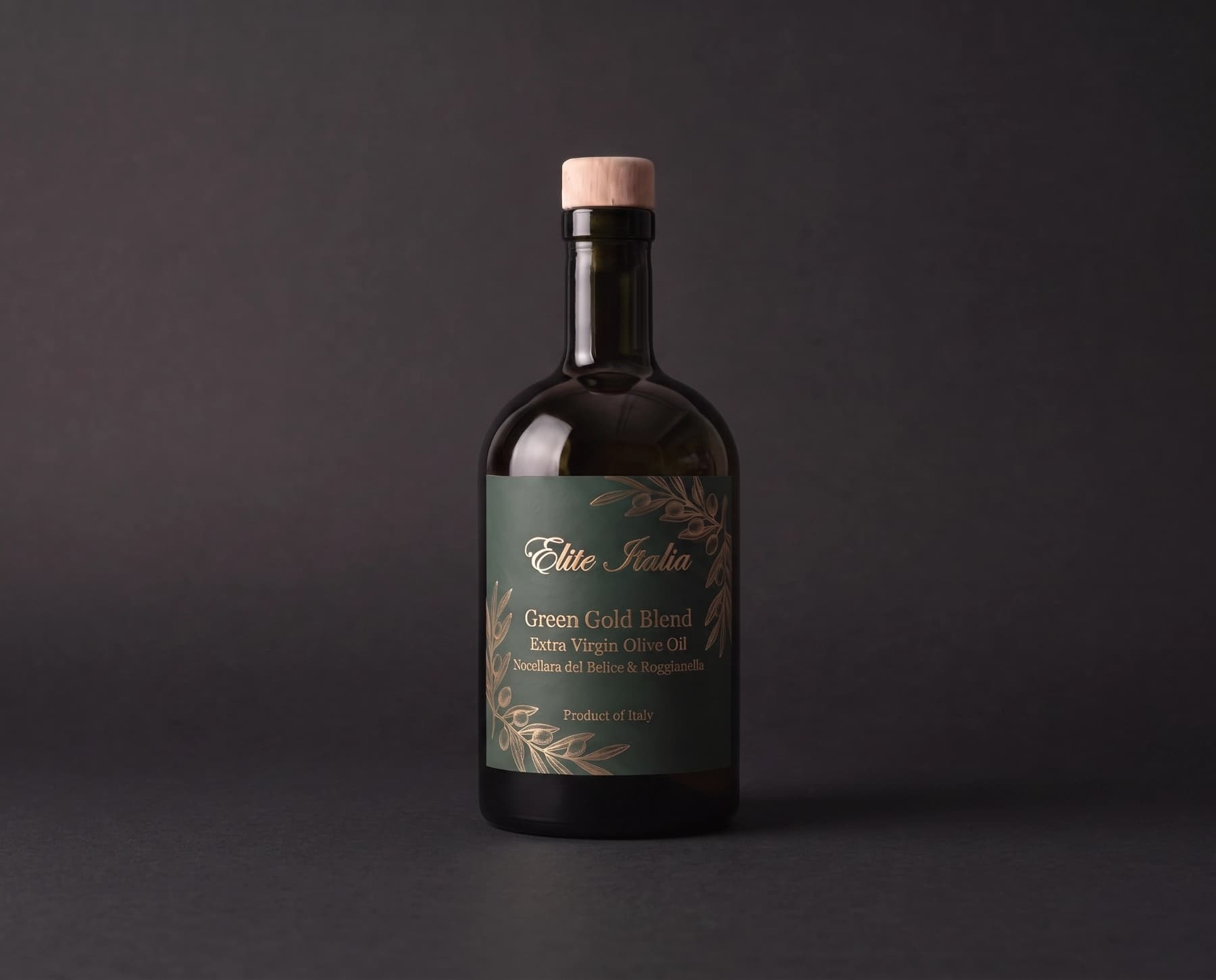 Bottle still-life, "Green Gold" Blend