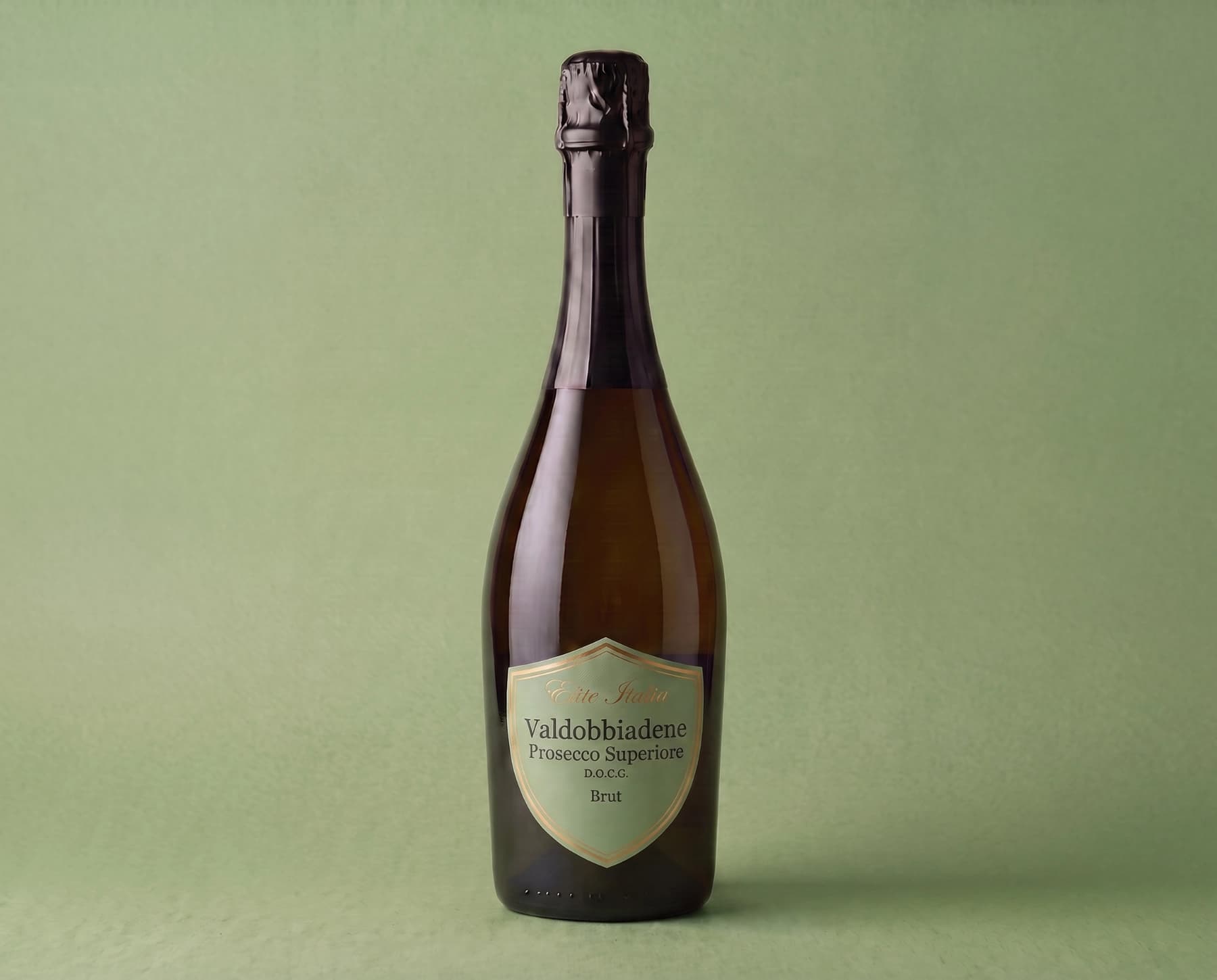 Bottle still-life, Valdobbiadene Prosecco Superiore DOCG Brut
